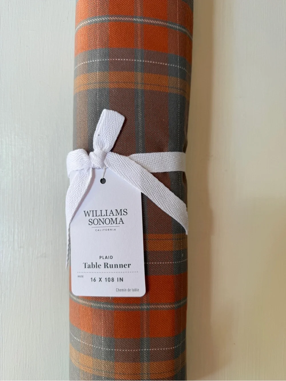 NWT Williams Sonoma PLYMOUTH PLAID BUNDLE: TABLE RUNNER & (4) NAPKINS AUTUMN